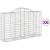 Coșuri gabion arcuite 6 buc, 200x50x120/140 cm, fier galvanizat GartenMobel Dekor