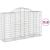 Coșuri gabion arcuite 18 buc, 200x50x120/140 cm,fier galvanizat GartenMobel Dekor