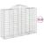 Coșuri gabion arcuite 10 buc, 200x50x140/160cm, fier galvanizat GartenMobel Dekor
