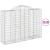 Coșuri gabion arcuite 20 buc, 200x50x140/160cm, fier galvanizat GartenMobel Dekor