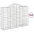 Coșuri gabion arcuite 40 buc, 200x50x140/160cm, fier galvanizat GartenMobel Dekor