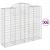 Coșuri gabion arcuite 6 buc, 200x50x160/180 cm, fier galvanizat GartenMobel Dekor