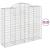 Coșuri gabion arcuite 10 buc, 200x50x160/180cm, fier galvanizat GartenMobel Dekor