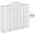Coș gabion arcuit, 18 buc, 200x50x160/180 cm, fier galvanizat GartenMobel Dekor