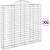 Coșuri gabion arcuite 6 buc, 200x50x180/200 cm, fier galvanizat GartenMobel Dekor