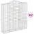 Coșuri gabion arcuite, 2 buc 200x50x200/220 cm, fier galvanizat GartenMobel Dekor