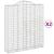 Coșuri gabion arcuite, 2 buc, 200x50x220/240cm, fier galvanizat GartenMobel Dekor