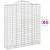 Coșuri gabion arcuite, 4 buc, 200x50x220/240cm, fier galvanizat GartenMobel Dekor