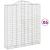 Coșuri gabion arcuite, 6 buc, 200x50x220/240cm, fier galvanizat GartenMobel Dekor
