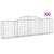 Coșuri gabion arcuite 6 buc., 300x30x80/100 cm, fier galvanizat GartenMobel Dekor