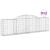 Coșuri gabion arcuite 12 buc, 300x30x80/100 cm, fier galvanizat GartenMobel Dekor