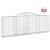 Coșuri gabion arcuite 2 buc, 300x30x100/120 cm fier galvanizat GartenMobel Dekor