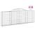 Coșuri gabion arcuite 10 buc, 300x30x100/120 cm fier galvanizat GartenMobel Dekor