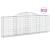Coșuri gabion arcuite 12 buc, 300x30x100/120 cm fier galvanizat GartenMobel Dekor