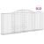 Coșuri gabion arcuite 12 buc, 300x30x120/140 cm fier galvanizat GartenMobel Dekor