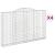 Coșuri gabion arcuite 4 buc, 300x30x180/200 cm, fier galvanizat GartenMobel Dekor