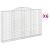 Coșuri gabion arcuite 6 buc, 300x30x180/200 cm, fier galvanizat GartenMobel Dekor