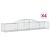Coșuri gabion arcuite 4 buc., 300x50x40/60 cm, fier galvanizat GartenMobel Dekor