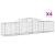 Coșuri gabion arcuite 4 buc, 300x50x60/80 cm, fier galvanizat GartenMobel Dekor