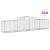 Coșuri gabion arcuite 10 buc, 300x50x60/80 cm, fier galvanizat GartenMobel Dekor