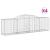 Coșuri gabion arcuite 4 buc, 300x50x80/100 cm, fier galvanizat GartenMobel Dekor