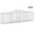 Coșuri gabion arcuite 10 buc, 300x50x80/100 cm, fier galvanizat GartenMobel Dekor