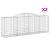 Coșuri gabion arcuite 2 buc, 300x50x100/120 cm fier galvanizat GartenMobel Dekor