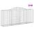 Coșuri gabion arcuite 30 buc. 300x50x120/140 cm fier galvanizat GartenMobel Dekor