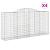 Coșuri gabion arcuite 4 buc. 300x50x140/160cm fier galvanizat GartenMobel Dekor