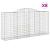 Coșuri gabion arcuite 8 buc, 300x50x140/160 cm, fier galvanizat GartenMobel Dekor