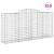 Coșuri gabion arcuite 10 buc, 300x50x140/160cm, fier galvanizat GartenMobel Dekor