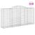 Coșuri gabion arcuite 20 buc, 300x50x140/160cm, fier galvanizat GartenMobel Dekor