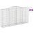 Coșuri gabion arcuite 4 buc, 300x50x160/180 cm, fier galvanizat GartenMobel Dekor