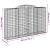 Coșuri gabion arcuite 6 buc, 300x50x180/200 cm, fier galvanizat GartenMobel Dekor