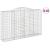 Coșuri gabion arcuite 10 buc, 300x50x180/200 cm fier galvanizat GartenMobel Dekor