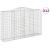 Coșuri gabion arcuite 12 buc, 300x50x180/200 cm fier galvanizat GartenMobel Dekor