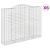 Coșuri gabion arcuite, 6 buc, 300x50x220/240cm, fier galvanizat GartenMobel Dekor