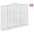 Coșuri gabion arcuite, 8 buc, 300x50x220/240cm, fier galvanizat GartenMobel Dekor
