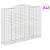 Coșuri gabion arcuite, 12 buc 300x50x220/240cm, fier galvanizat GartenMobel Dekor