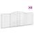 Coșuri gabion arcuite 8 buc, 400x30x140/160 cm, fier galvanizat GartenMobel Dekor