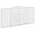 Coșuri gabion arcuite 6 buc, 400x30x180/200 cm, fier galvanizat GartenMobel Dekor