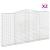 Coșuri gabion arcuite, 2 buc, 400x30x220/240cm, fier galvanizat GartenMobel Dekor