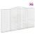 Coșuri gabion arcuite, 6 buc, 400x30x220/240cm, fier galvanizat GartenMobel Dekor