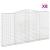 Coșuri gabion arcuite, 8 buc, 400x30x220/240cm, fier galvanizat GartenMobel Dekor