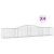 Coșuri gabion arcuite 4 buc, 400x50x60/80 cm, fier galvanizat GartenMobel Dekor