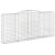 Coșuri gabion arcuite 2 buc, 400x50x180/200 cm, fier galvanizat GartenMobel Dekor