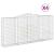 Coșuri gabion arcuite 4 buc, 400x50x180/200 cm, fier galvanizat GartenMobel Dekor