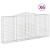 Coșuri gabion arcuite 6 buc, 400x50x180/200 cm, fier galvanizat GartenMobel Dekor