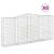 Coșuri gabion arcuite 8 buc, 400x50x180/200 cm, fier galvanizat GartenMobel Dekor