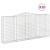 Coșuri gabion arcuite 10 buc, 400x50x180/200cm, fier galvanizat GartenMobel Dekor